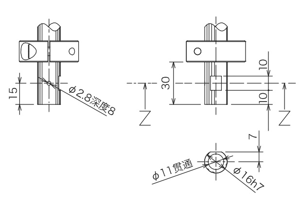 NACHI那智水平多關(guān)節(jié)機(jī)器人EC06抓手安裝部詳細(xì)圖