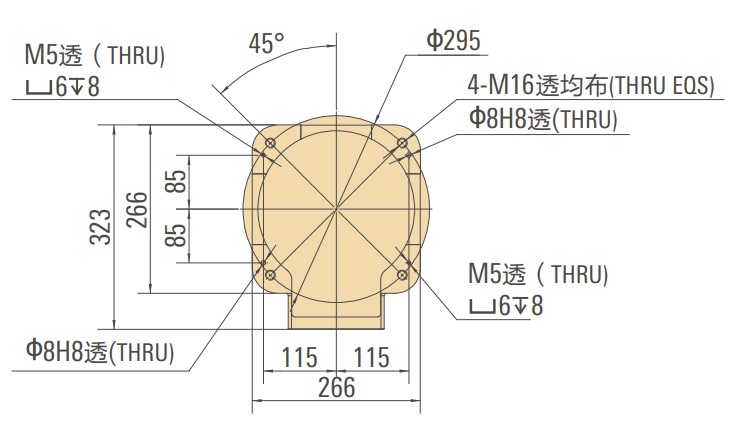 配天機(jī)器人AIR10-1210底座安裝圖