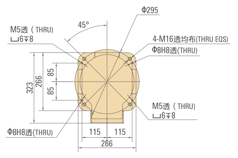 配天工業(yè)機器人AIR12-940底座安裝圖